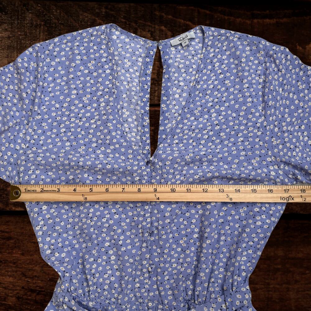 Rails Sophia Sky Blue Daisies Ditsy Floral Romper Coastal Vacation Medium - Picture 5 of 8
